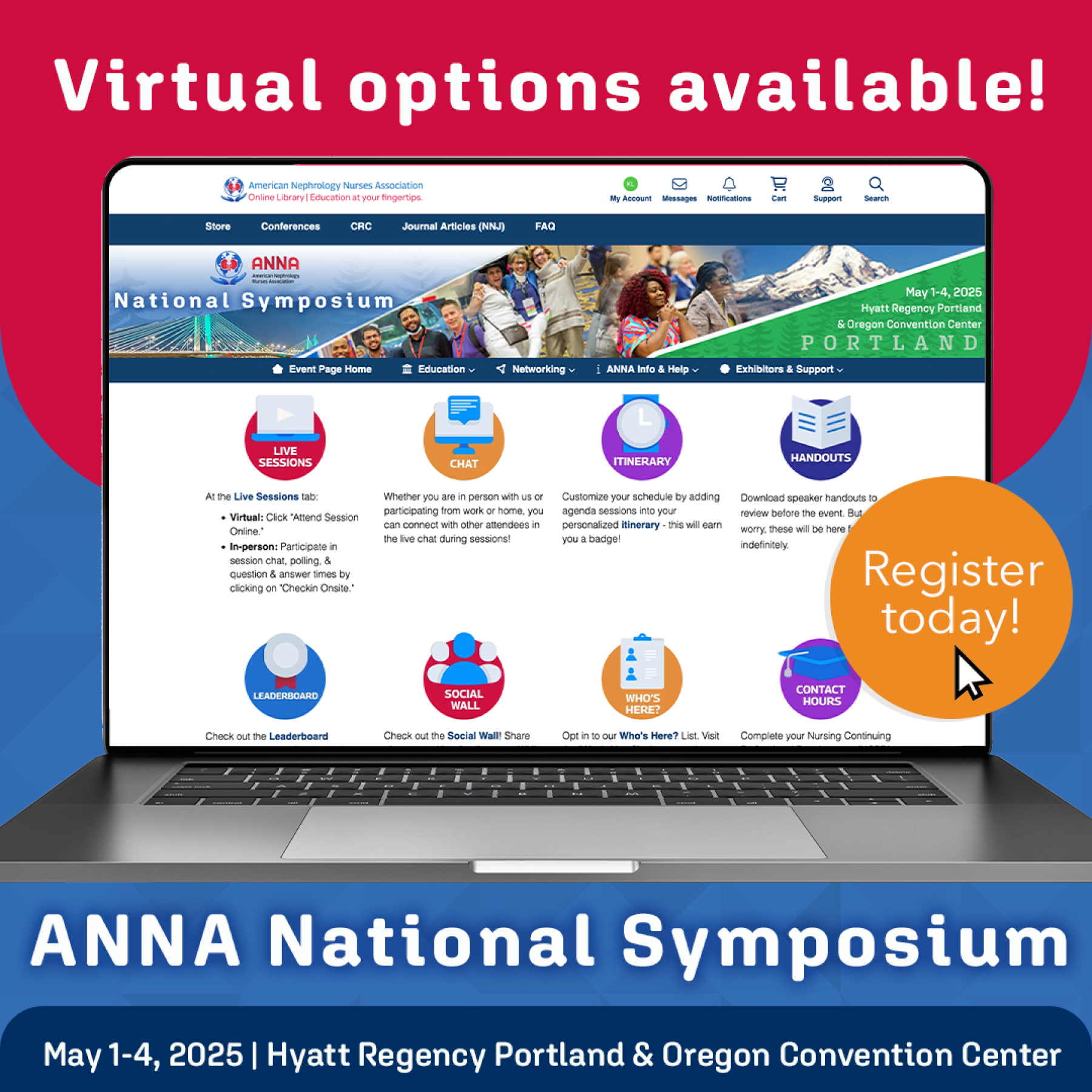 Virtual Options Available! ANNA National Symposium May 1-4, 2025 Hyatt Regency Portland & Oregon Convention Center